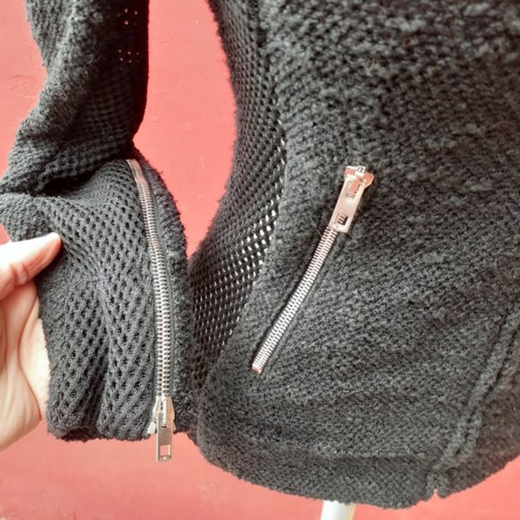 IRO Revolve Mesh Tweed Moto Jacket Blazer - Picture 5 of 8